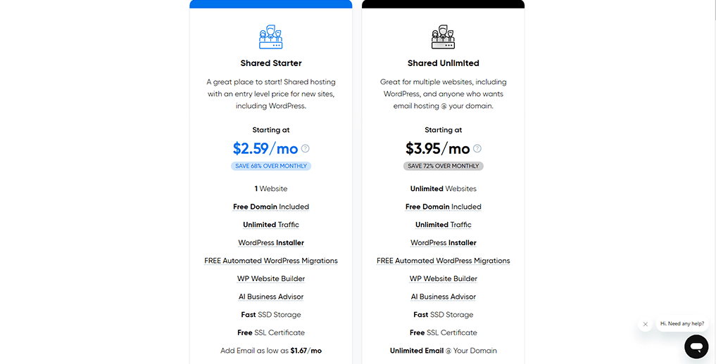 DreamHost Shared Hosting Plan