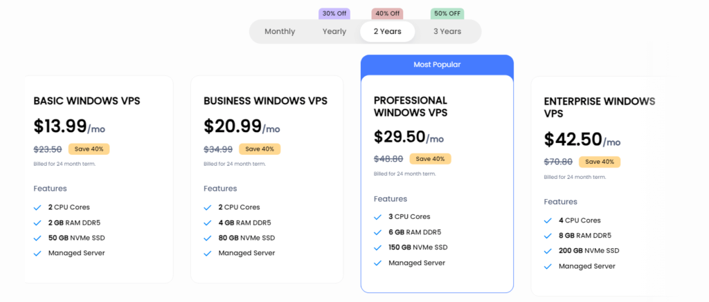 UltaHost Review Windows VPS Hosting Plans